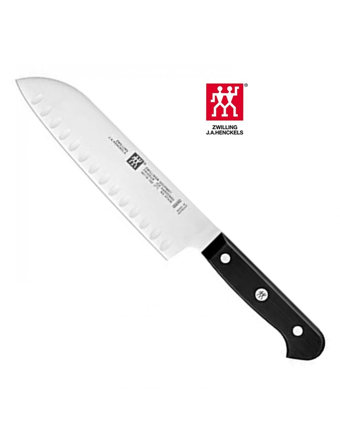 Zwilling coltello da SANTOKU alveolato Cm 18 - Serie Gourmet