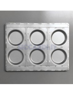 Teglia professionale per pizzette / crostate - 6 impronte...