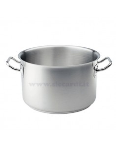 Casseruola alta in acciaio inox - due maniglie - fondo...