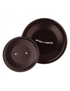 Coperchio in alluminio con ponticello inox - Serie All Black
