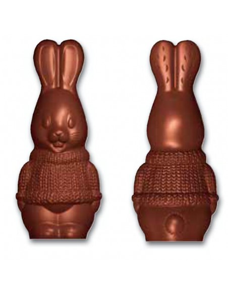 Stampo per cioccolato in policarbonato a forma di papero con coniglio.