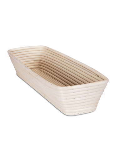 Cestino da lievitazione rettangolare in rattan