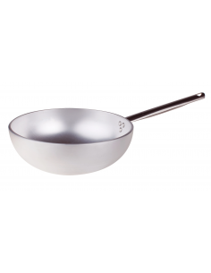 Wok radiante con fondo piano in alluminio 5 mm