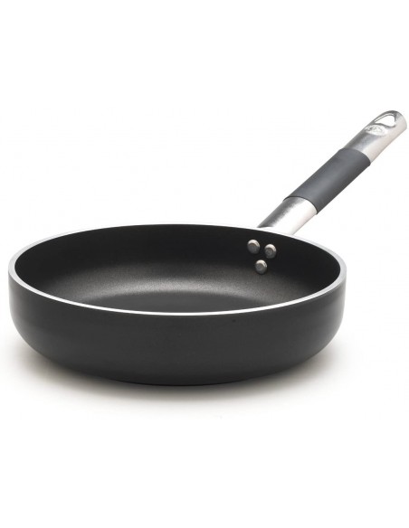 Padella alta dritta per induzione in alluminio antiaderente 5 mm - Serie All Black - ø 20 Cm
