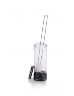 Spatola stretta in silicone con manico lungo inox 2