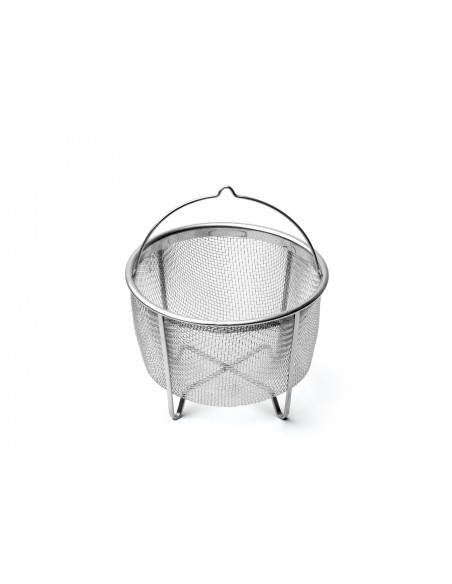 Cestello inox in rete per cottura al vapore / bollitura