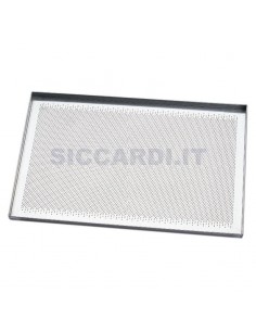 Teglia professionale in alluminio microforata Cm 60 x 40