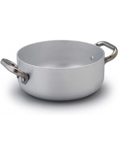 Casseruola bassa in alluminio 3 mm fondo induzione
