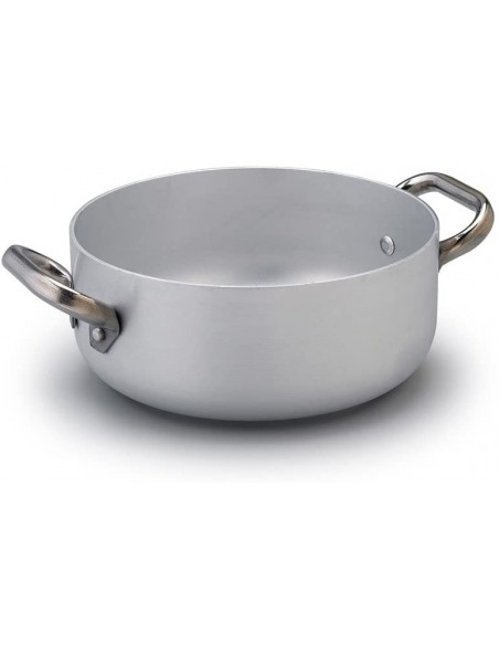 Casseruola bassa in alluminio 3 mm fondo induzione