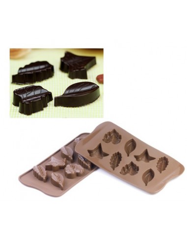 Stampo cioccolatini NATURE in silicone (foglie miste)