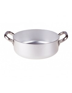 Casseruola bassa in alluminio 3 mm - 2 manici inox