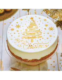 Stencil Albero di Natale - Merry Christmas