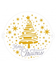 Stencil Albero di Natale - Merry Christmas 2