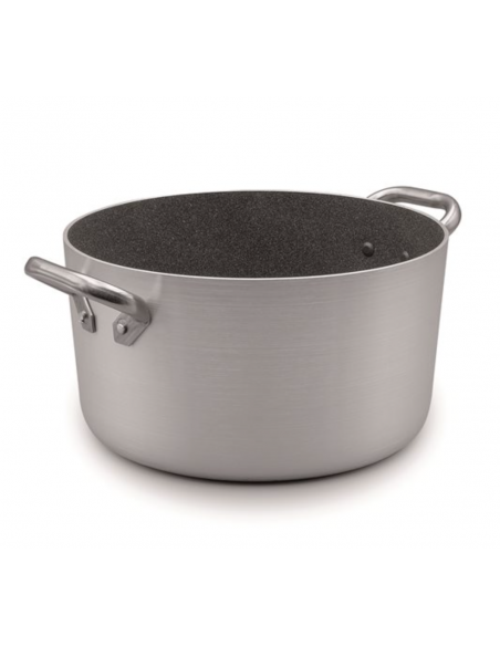 Casseruola alta in alluminio antiaderente - 2 maniglie inox - Serie Shark Skin