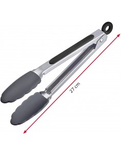 Pinza in acciaio inox con terminale in silicone Cm 27 2