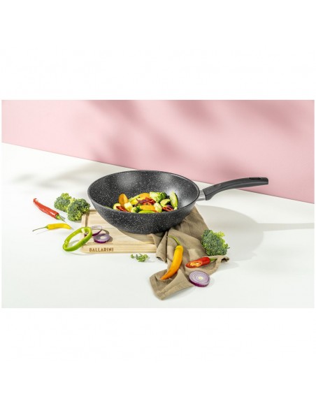 Wok in alluminio antiaderente fondo a induzione - Serie Vipiteno - Cm 28