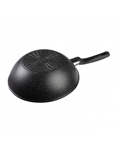 Wok in alluminio antiaderente fondo a induzione - Serie Vipiteno - Cm 28
