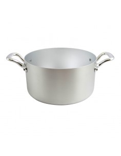 Casseruola alta in alluminio - due maniglie - Con coperchio