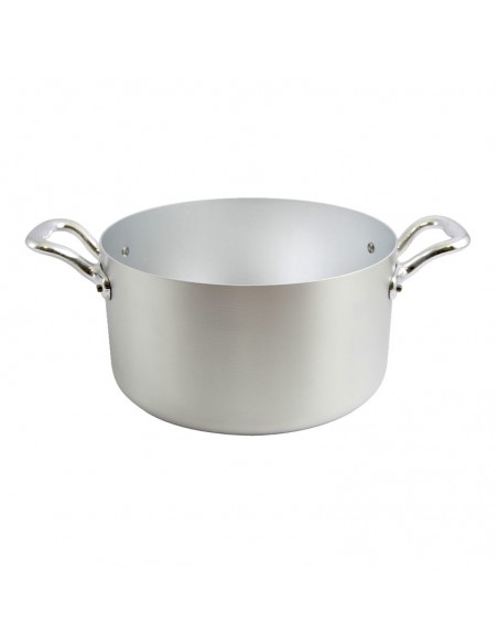 Casseruola alta in alluminio - due maniglie - Con coperchio