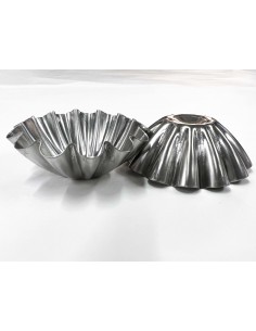 Confezione 10 tartellette festonate in acciaio inox