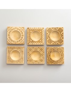 Stampo in legno decorato per ravioli - CIRCLES 2