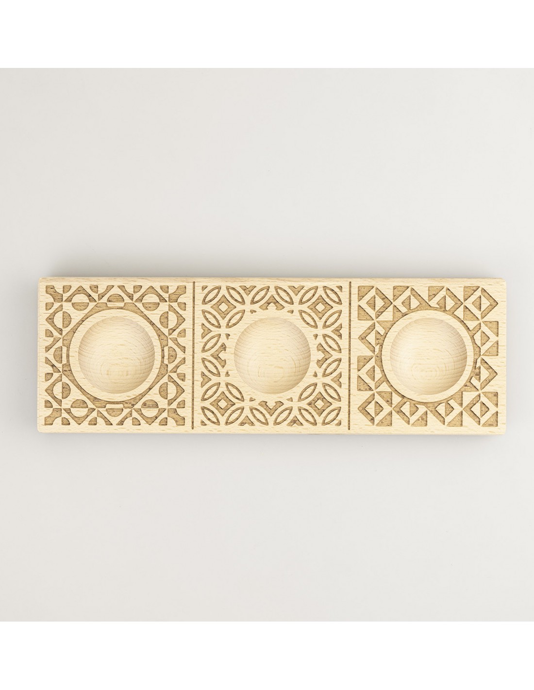 Stampo in legno decorato per ravioli - CIRCLES