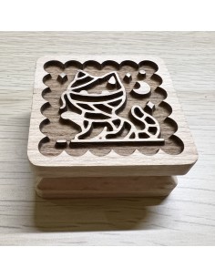 Stampo in legno per biscotti - Gatto mummia 2