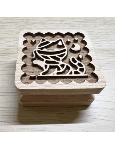 Stampo in legno per biscotti - Gatto mummia