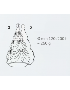 Pavoni Italia - Stampo termoformato per cioccolato ALBERO DI NATALE CRYSTAL