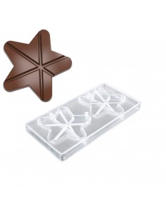 Stampo per cioccolato in policarbonato TAVOLETTA STELLA -...