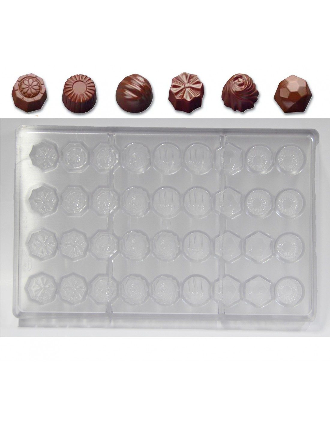 Stampo per cioccolato in policarbonato 6 BON BON MIGNON assortiti