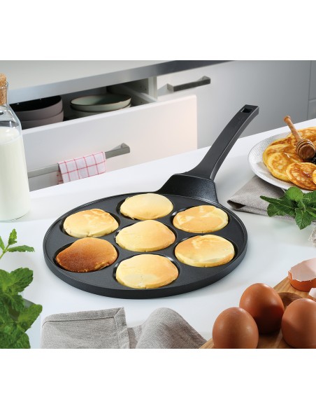 Padella per pancake in alluminio forgiato con rivestimento antiaderente