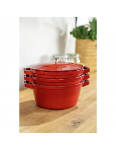 STAUB STACKABLE SET - Set di 3 pentole in ghisa + coperchio 2