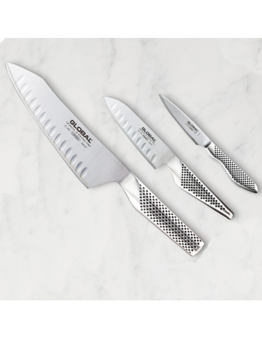 GLOBAL® - Set 3 Coltelli da cucina...