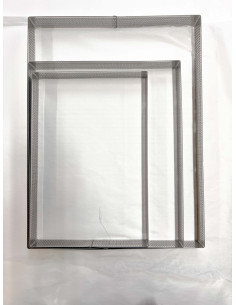 Fascia microforata in acciaio inox rettangolare - Varie...