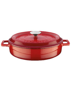 Casseruola in ghisa bassa 2 maniglie con coperchio