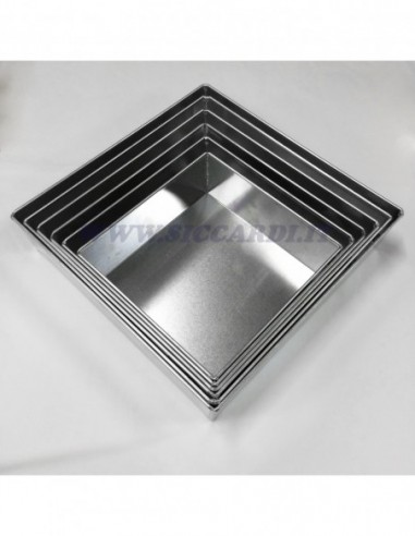 Tortiera quadrata in alluminio alta -...