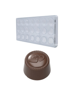 Stampo per cioccolato in policarbonato - Pralina con cuori
