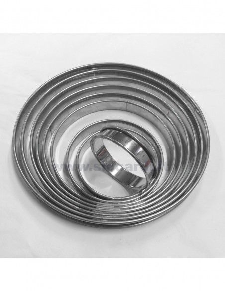 Fascia inox tonda bordata h 2 Cm