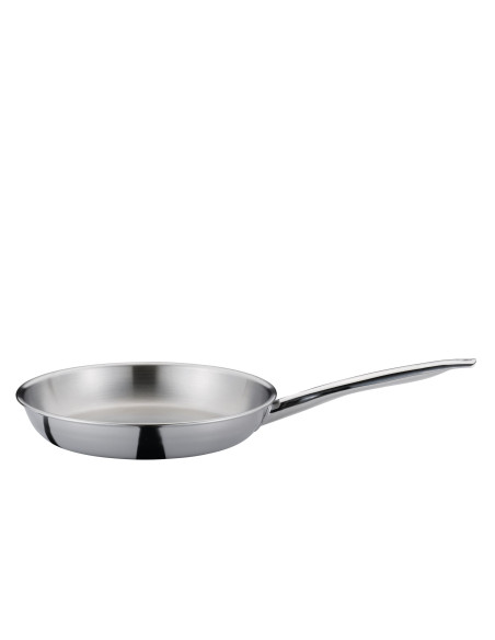 Spring - Padella in acciaio inox con anima in alluminio - Cm 24 - Serie Brigade Premium