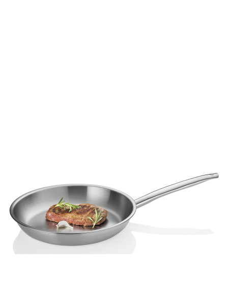 Spring - Padella in acciaio inox con anima in alluminio - Cm 28 - Serie Brigade Premium