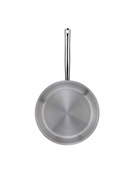 Spring - Padella in acciaio inox con anima in alluminio - Cm 28 - Serie Brigade Premium