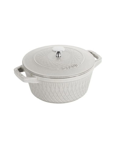 Staub - Cocotte in ghisa Twister - bianco