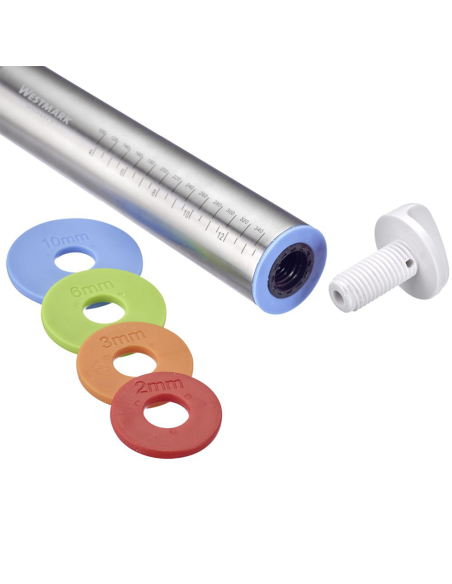 Mattarello in acciaio inox con spessori