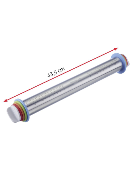 Mattarello in acciaio inox con spessori