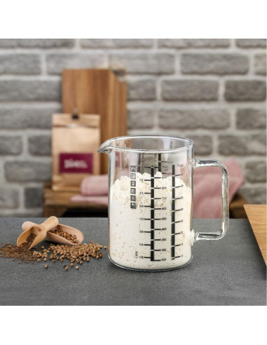 Caraffa graduata in vetro borosilicato