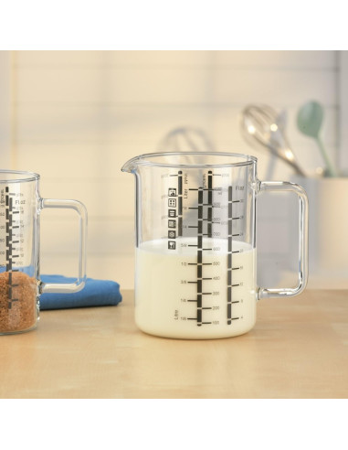 Caraffa graduata in vetro borosilicato