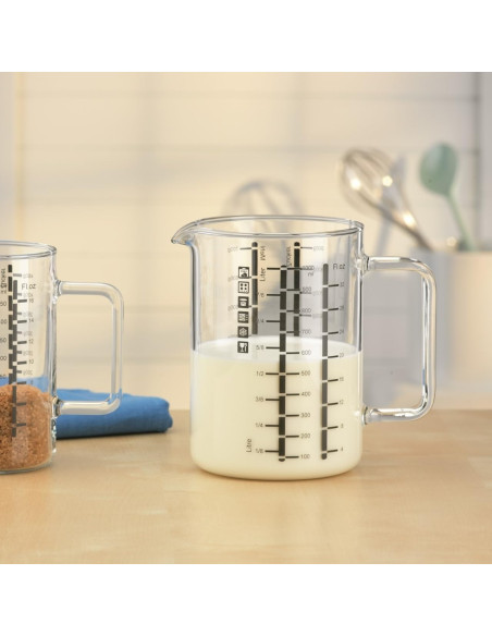 Caraffa graduata in vetro borosilicato