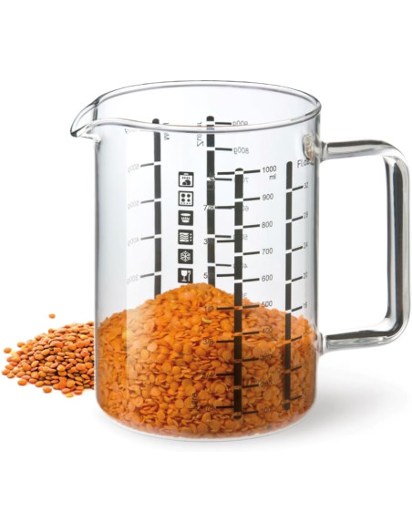 Caraffa graduata in vetro borosilicato