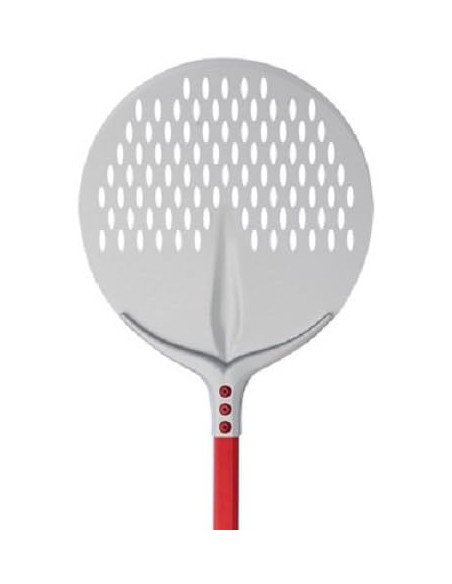 Pala pizza tonda forata Ø Cm 36 - Serie Tulip - Manico 150 Cm